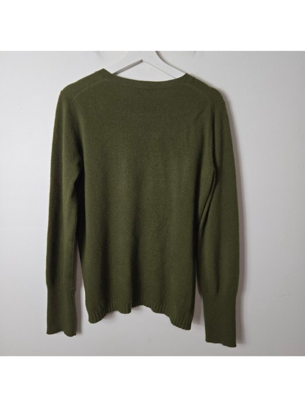 Oats Cashmere Green 100% Cashmere Pullover Sweater Size XL - Picture 4 of 5